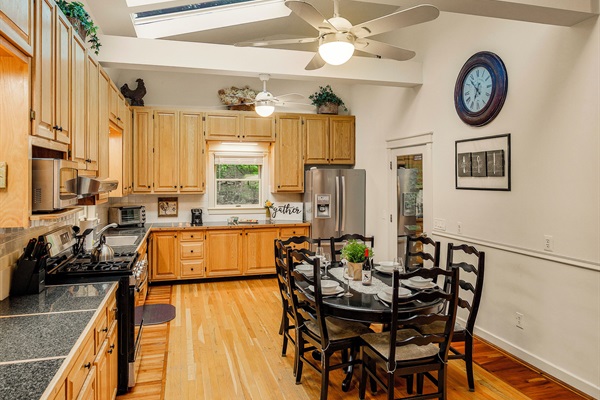 Skylights allow for lots of natural light
