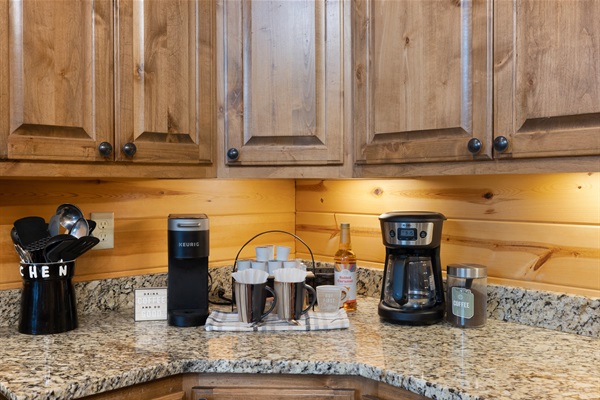 COFFEE BAR with Keurig and Drip Coffee | We provide coffee, sugar, creamer