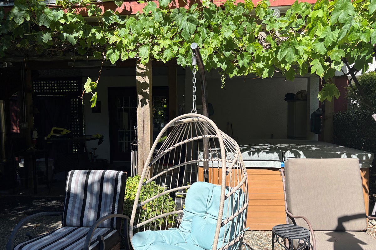 Relax in fully serviced hot tub.