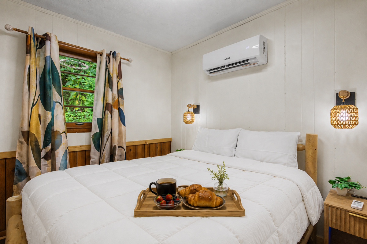 Bedroom Retreat: Wake up refreshed in this charming room with delightful breakfast in bed!