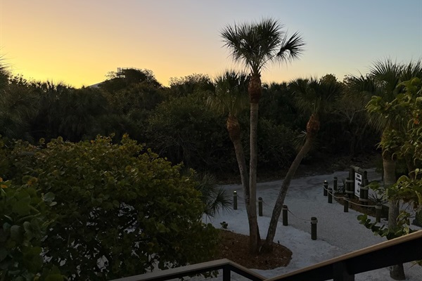 Don't feel like leaving to catch sunrise? Watch it right from your comfy porch