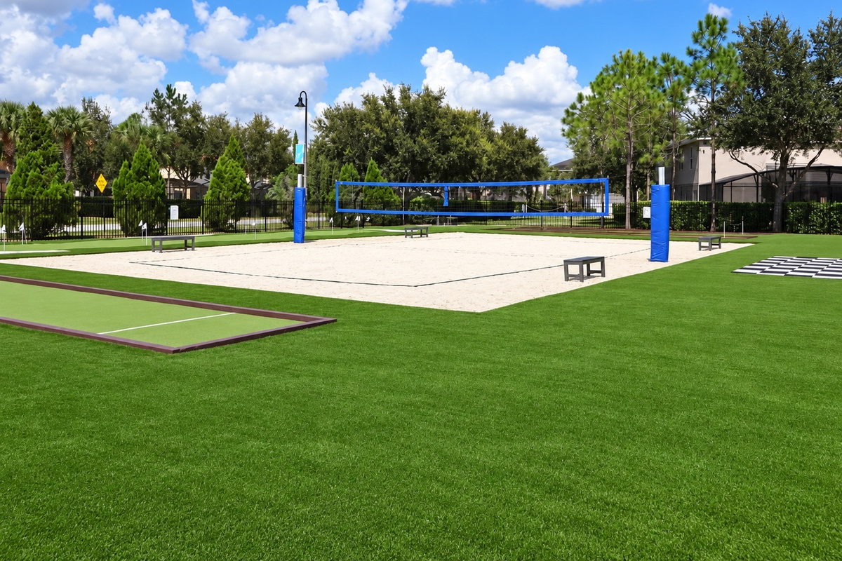 Sand VolleyBall and Lawn Chess