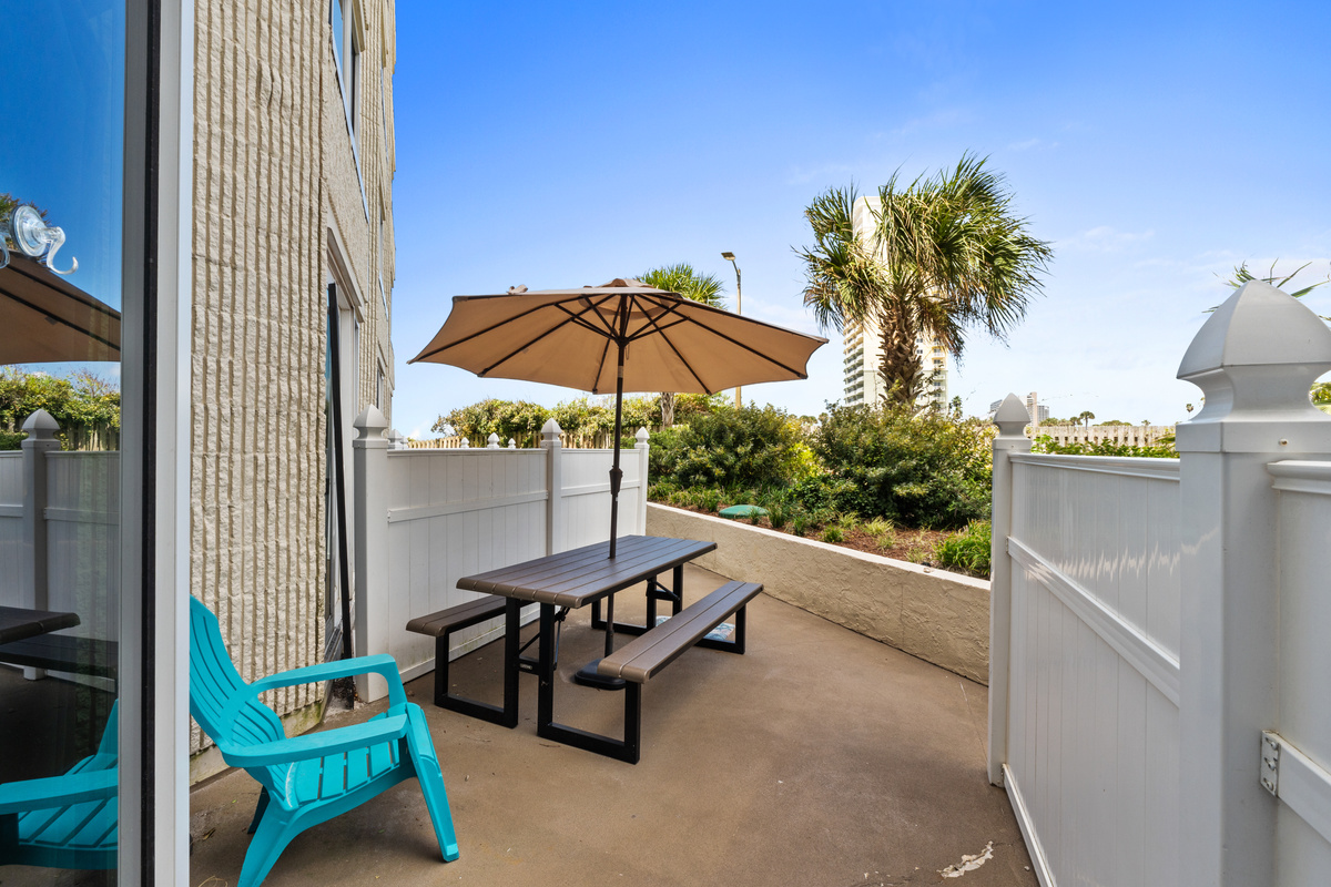 Outside Patio with Outdoor Seating