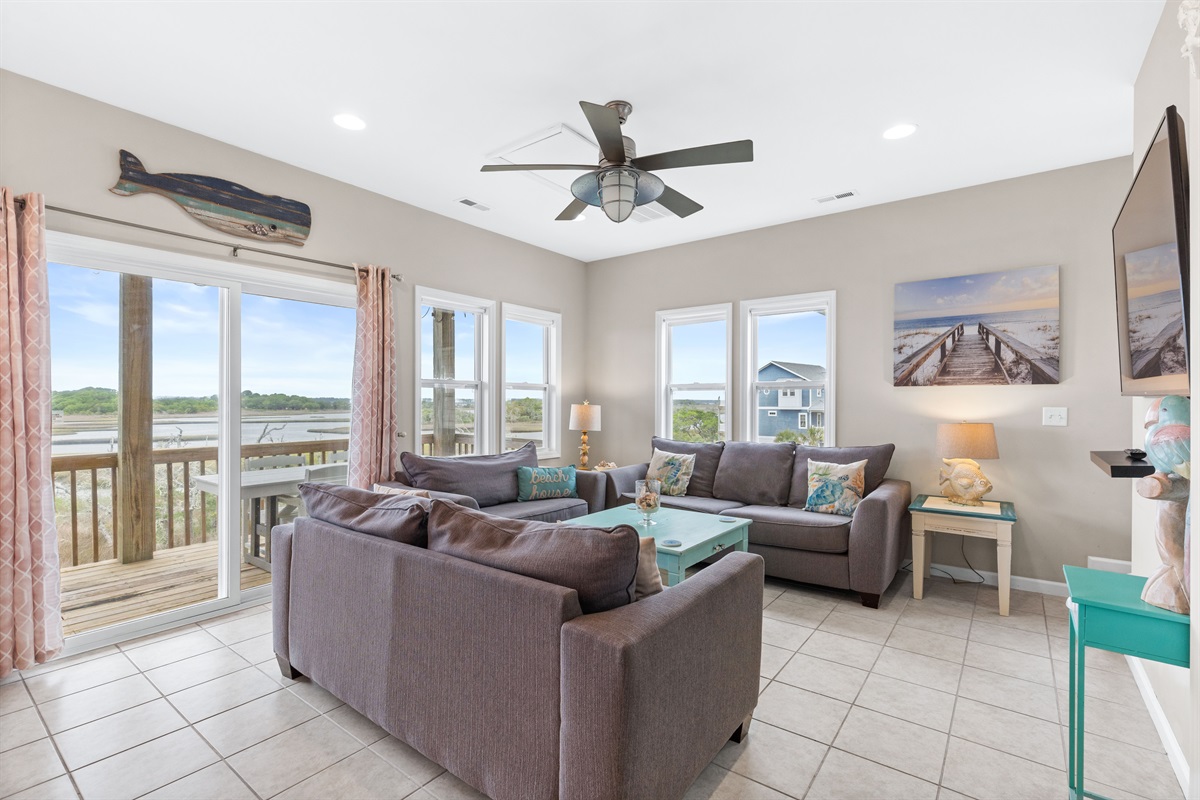 Designed for gathering with plenty of seating and natural light