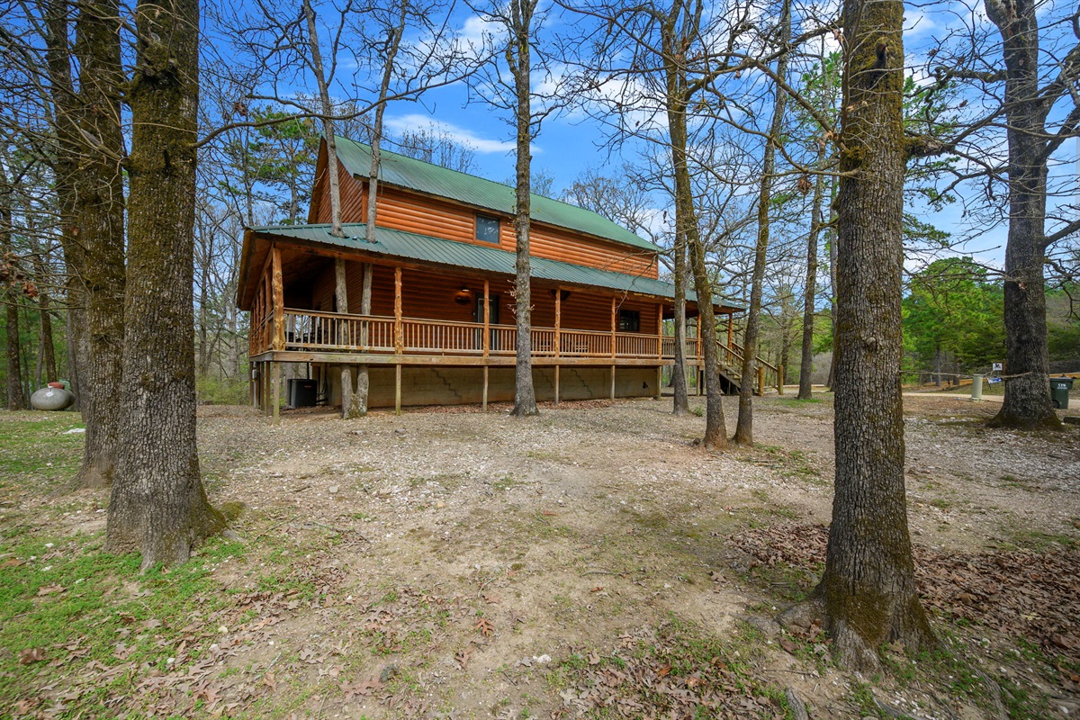 Two Story Cabin with Wrap Around Porch