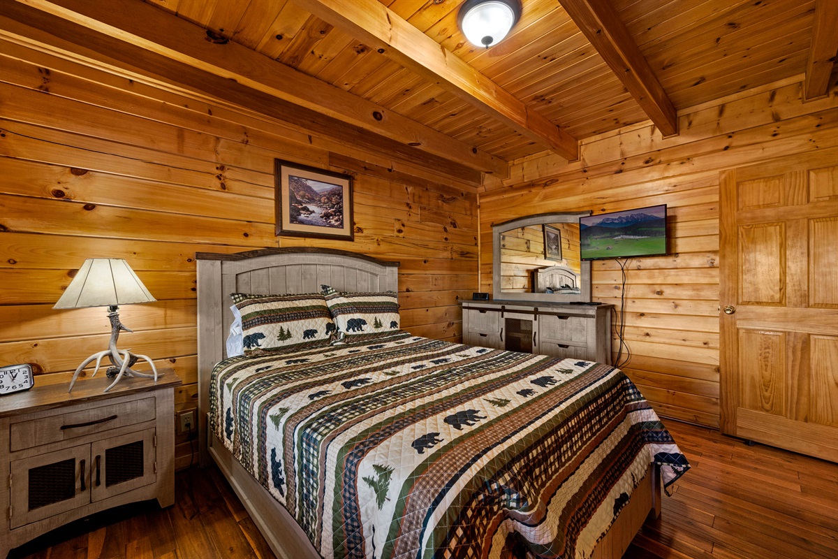 Cozy bedroom designed for comfort and relaxation