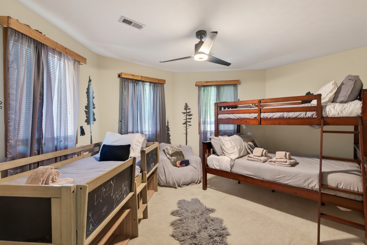 Kids’ Bedroom 3 Retreat: Fun bunks and playful decor make this the perfect space for young adventurers!