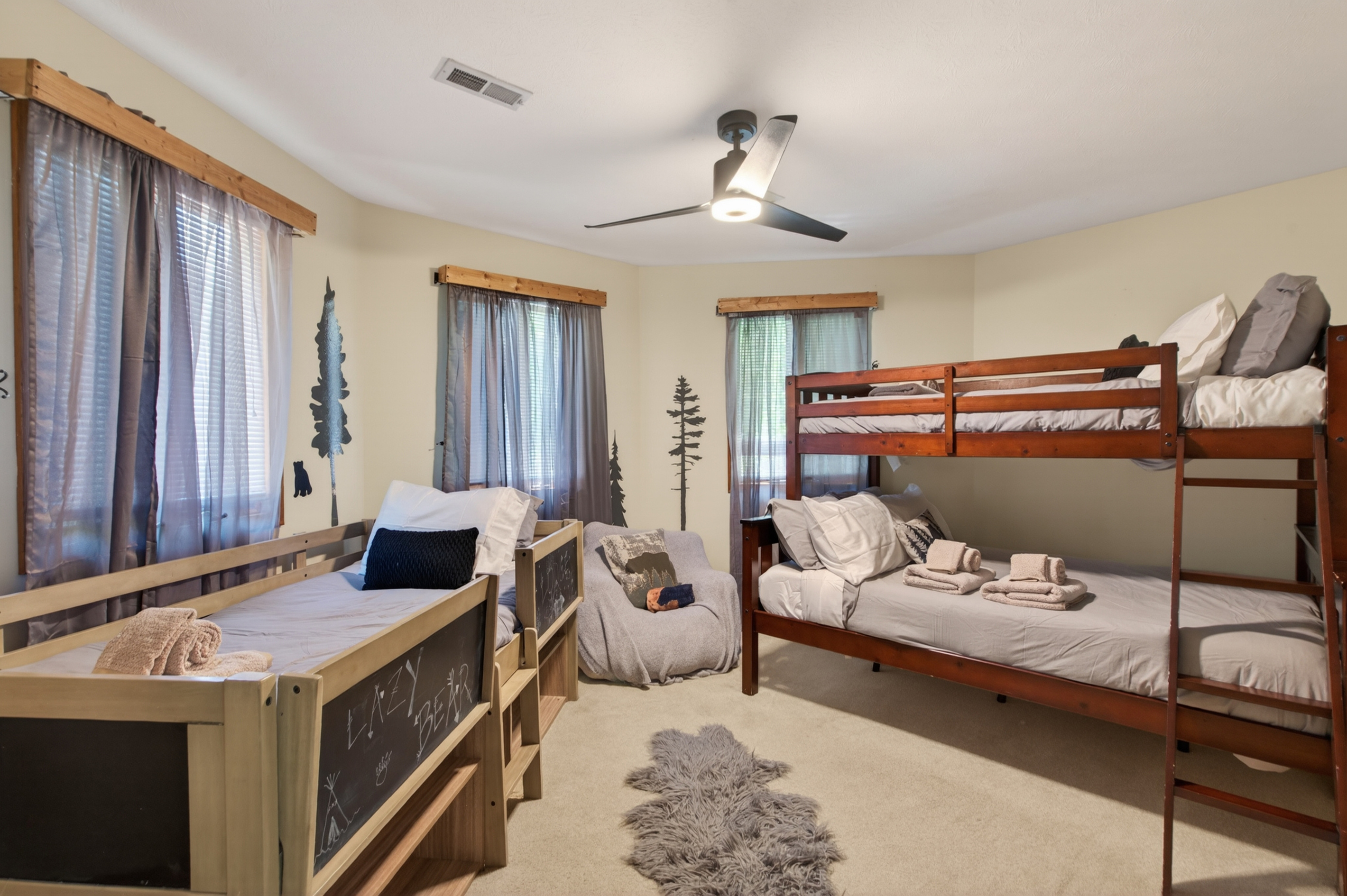 Kids’ Bedroom 3 Retreat: Fun bunks and playful decor make this the perfect space for young adventurers!