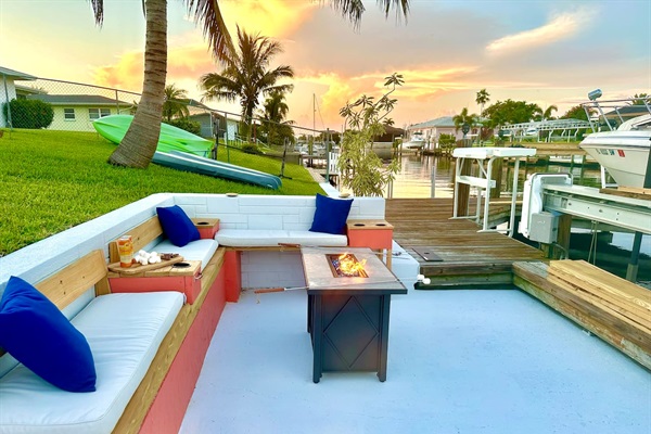 seating area by the dock