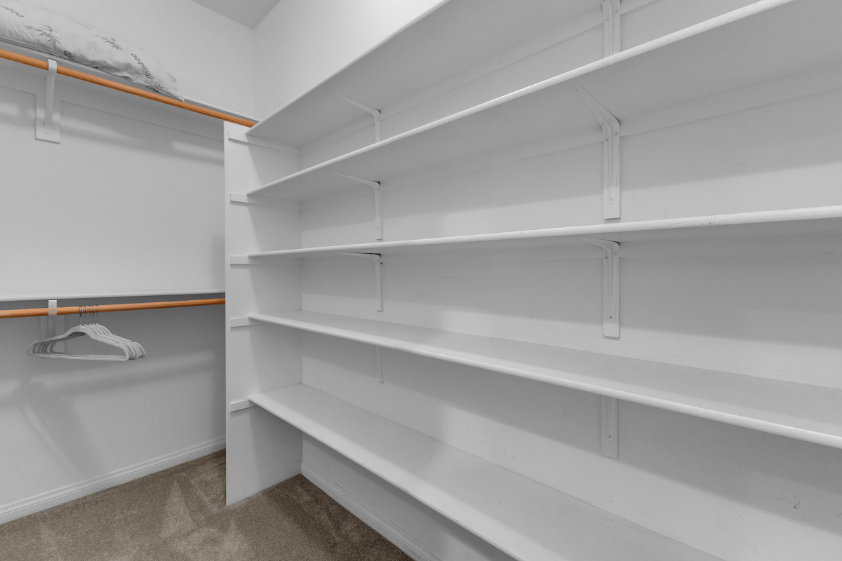 Spacious Master closet