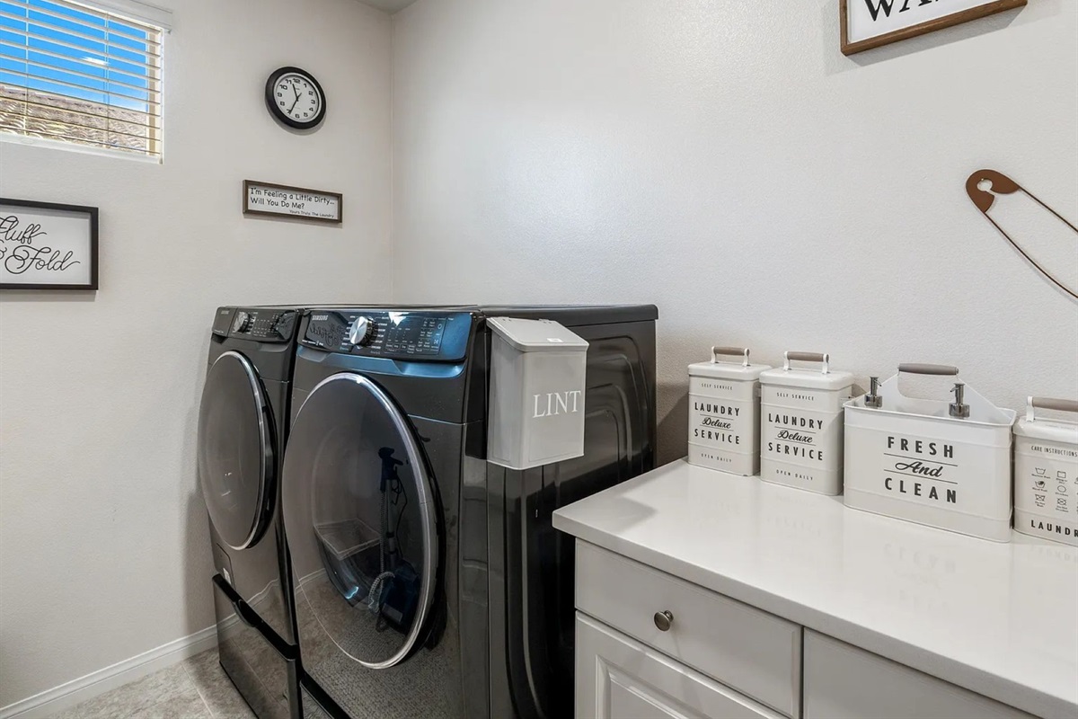 High-capacity washer and dryer