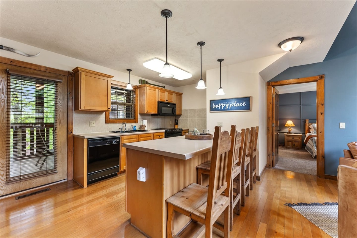 A spacious kitchen makes it easy to feed the whole crew, with plenty of room to cook, gather and plan tomorrow&rsquo;s Branson adventures.