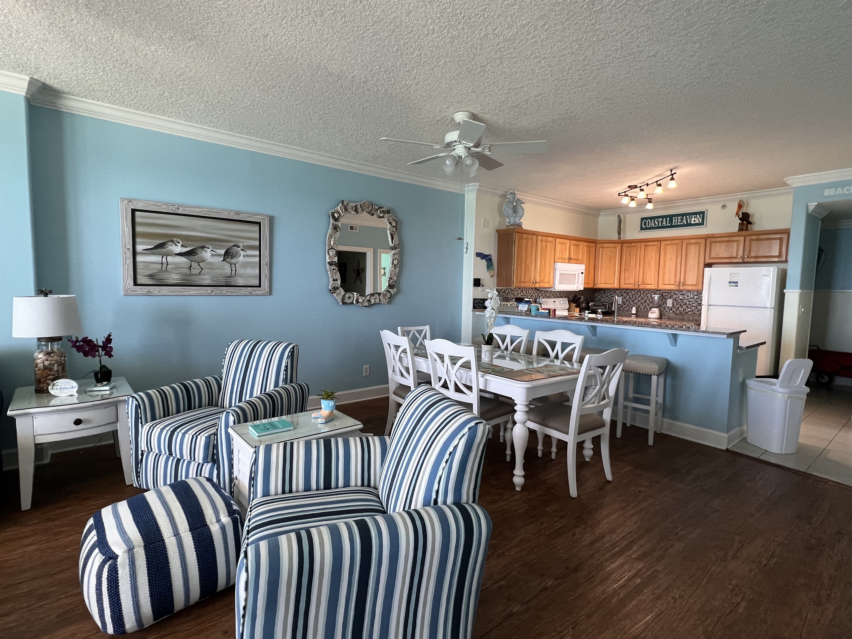 Plenty of room to gather around the table to play games or enjoy a nice meal
