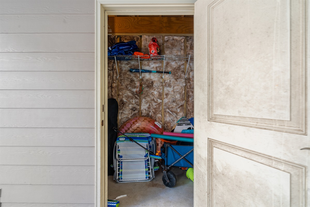 Storage Closet With Beach Gear