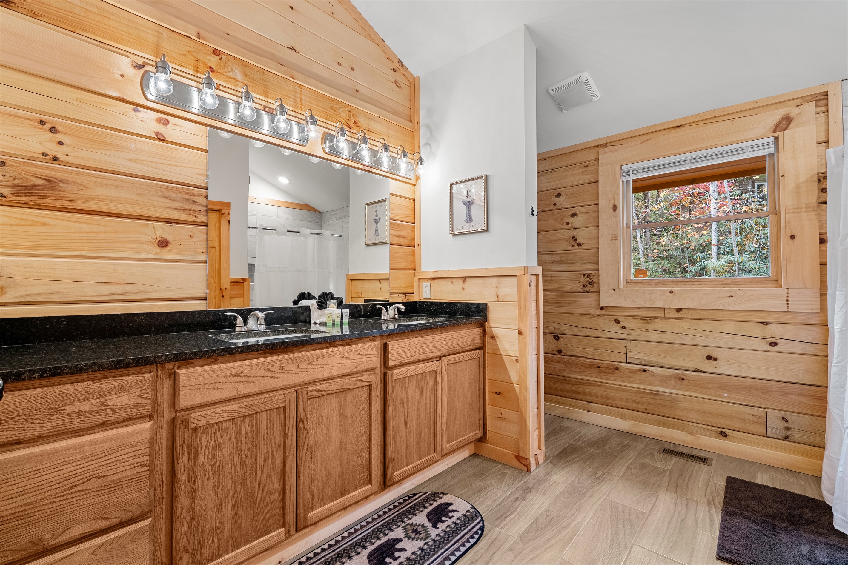 Master bath with dual vanities — morning routines made easy