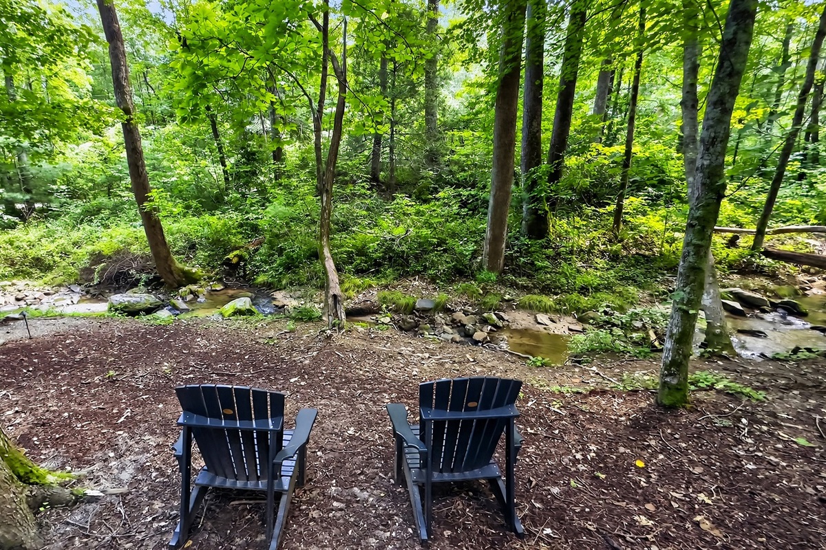Sit by the creek and relax!