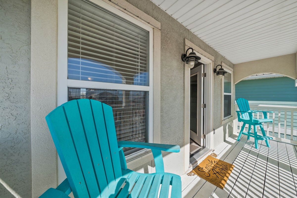 Best balcony in the house! Love the morning and evening views!