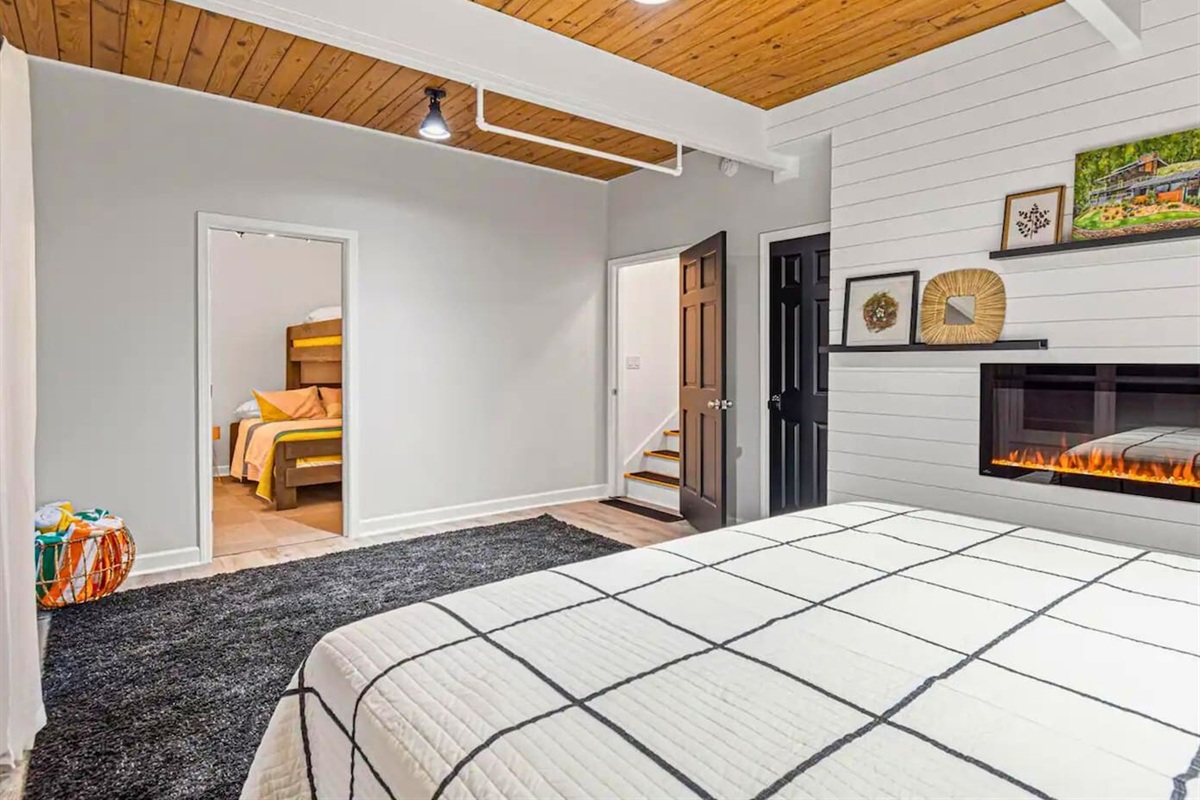 There's Access to the Kid's Bunkbed Room from the Primary Bedroom Downstairs