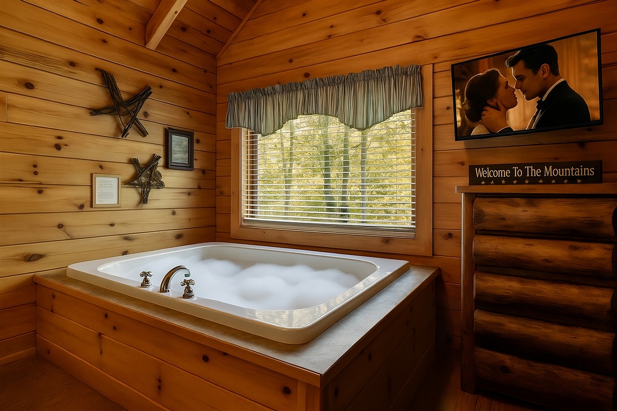Movies, jacuzzi, your favorite drink - it doesn't get better then this