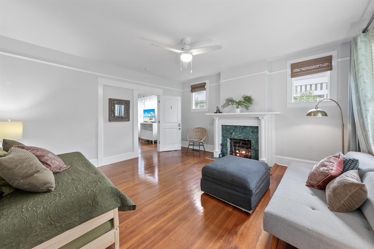 Convertible room set up as 2nd sitting room