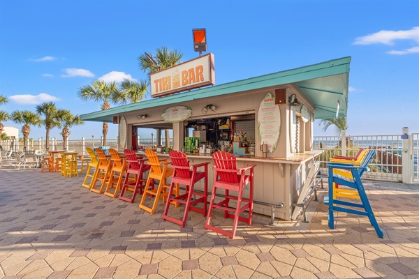 Tiki Bar located by the pool