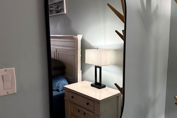 Start your beach day right with this full-length mirror. Perfect for outfit checks and quick selfies. Bright, clean, and stylish with a fresh coastal feel.