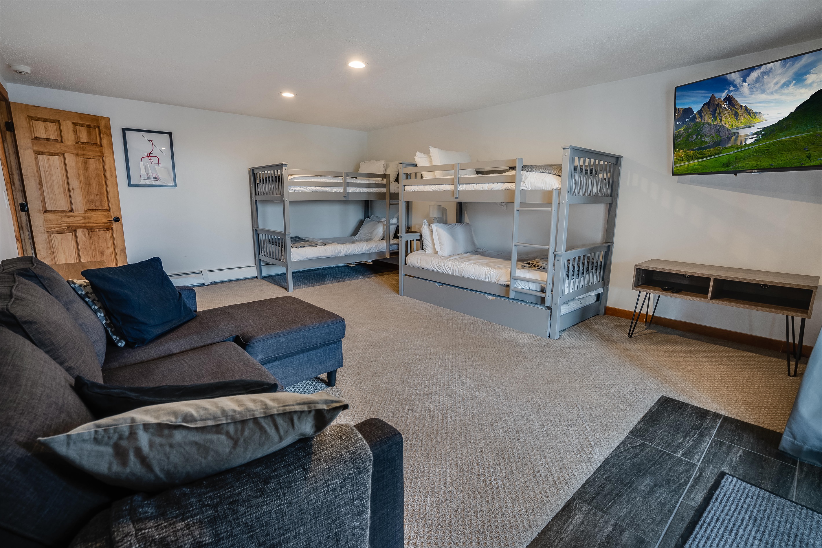Pullout couch for extra sleeping space