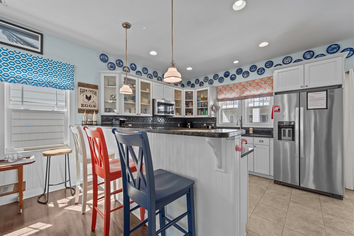 Bar top seating for 5