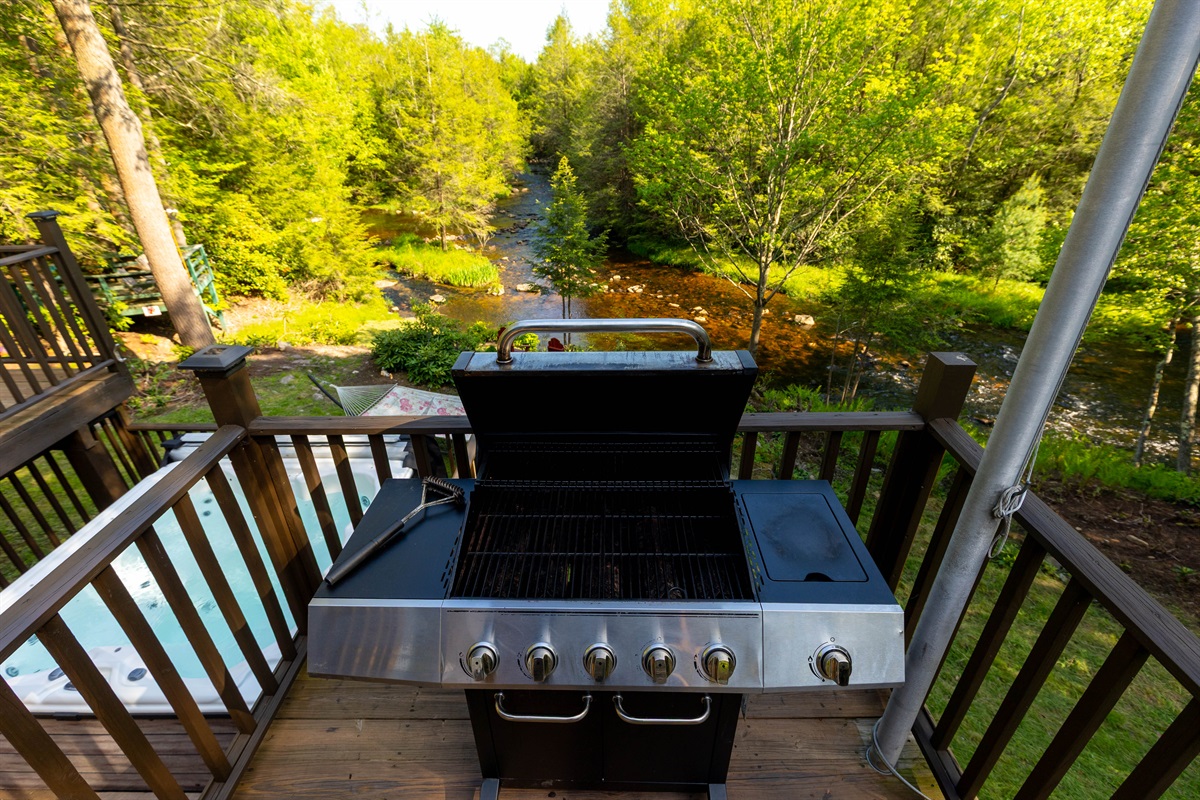 A grill for enjoying outdoor cooking and savoring delicious meals al fresco.