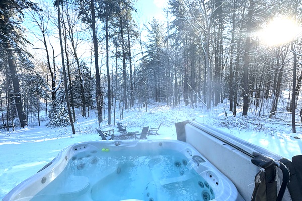 Hot tub on the deck