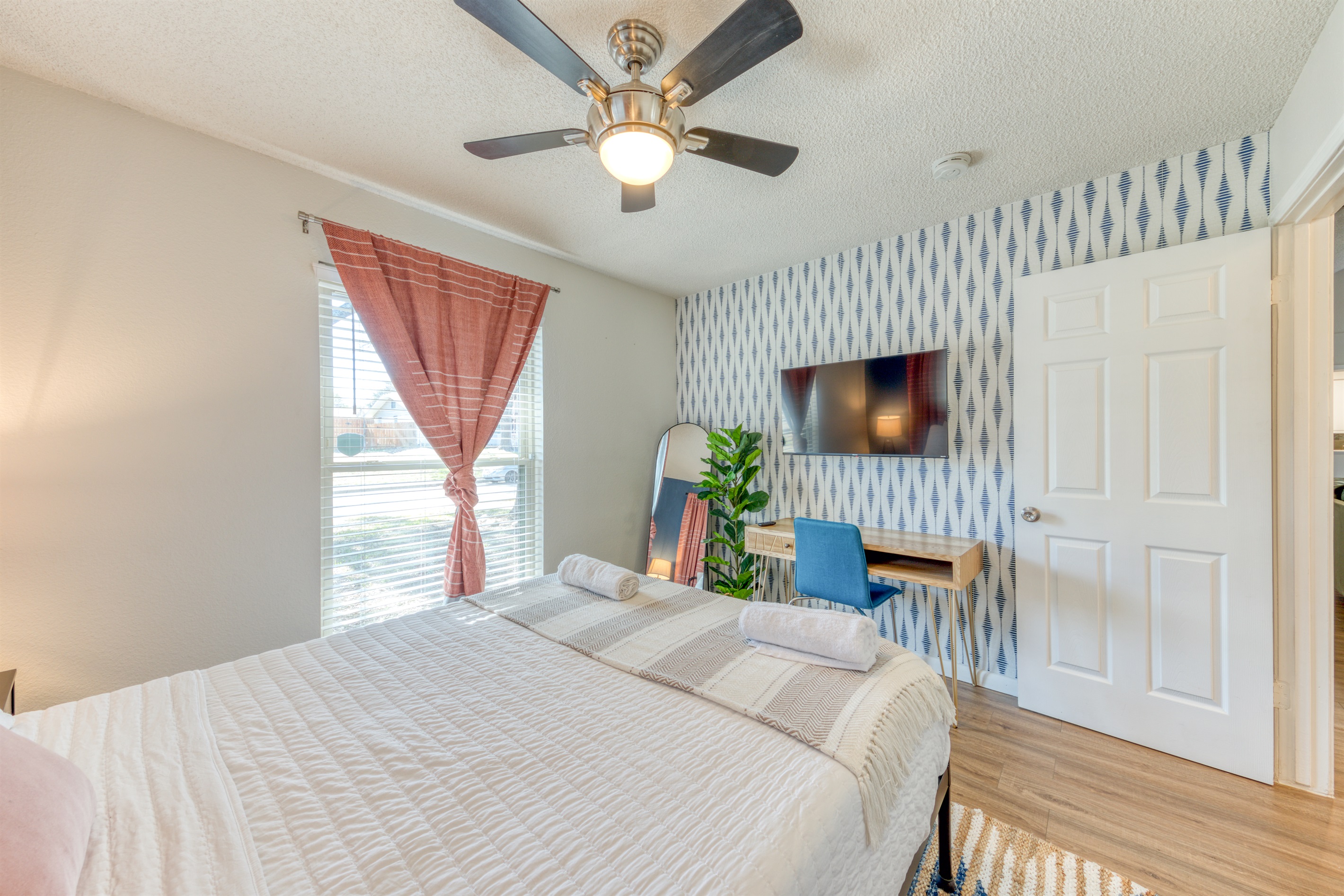 Masculine queen bedroom