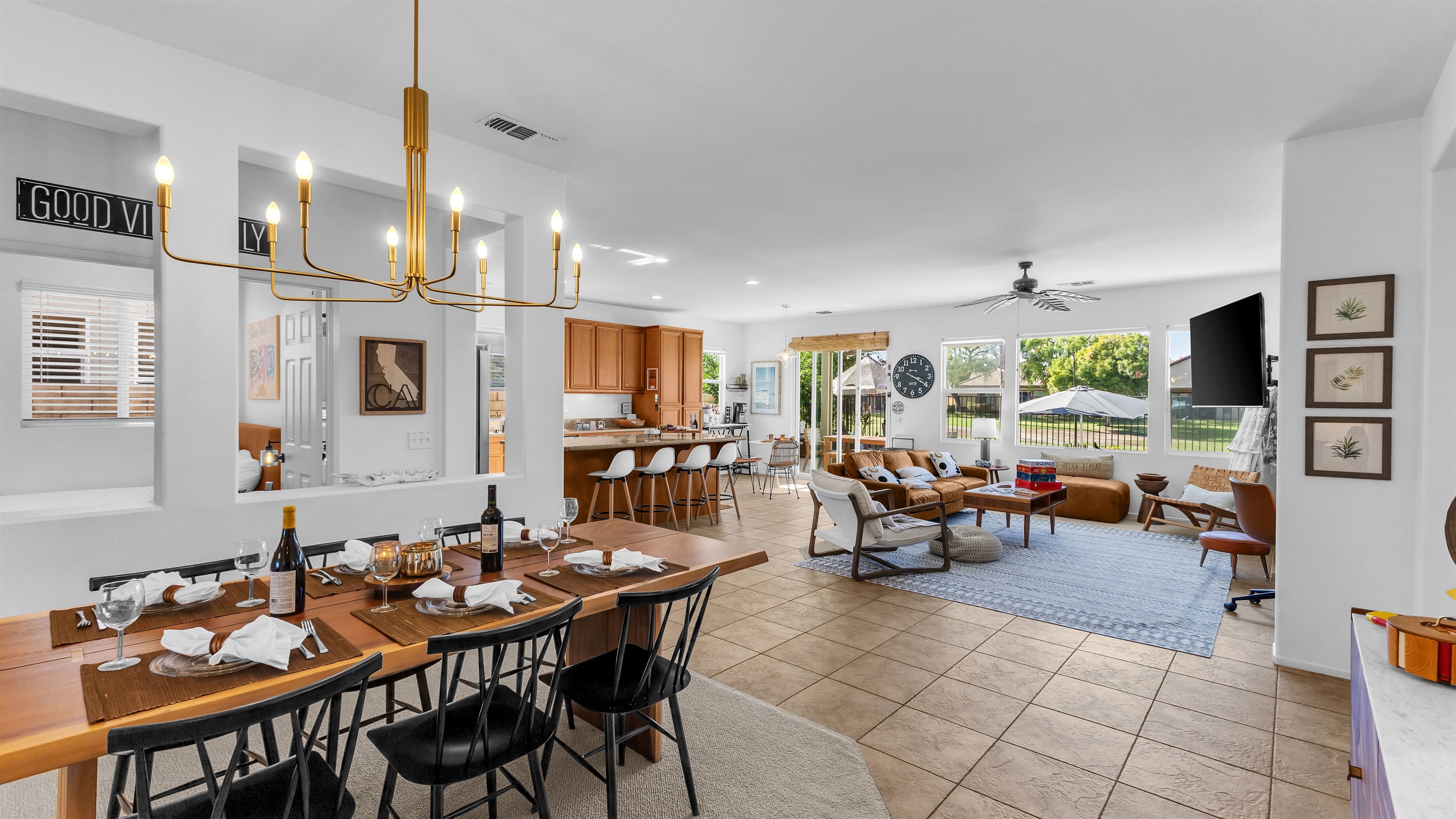 Seamless layout connects dining, kitchen, and living spaces for effortless entertaining.