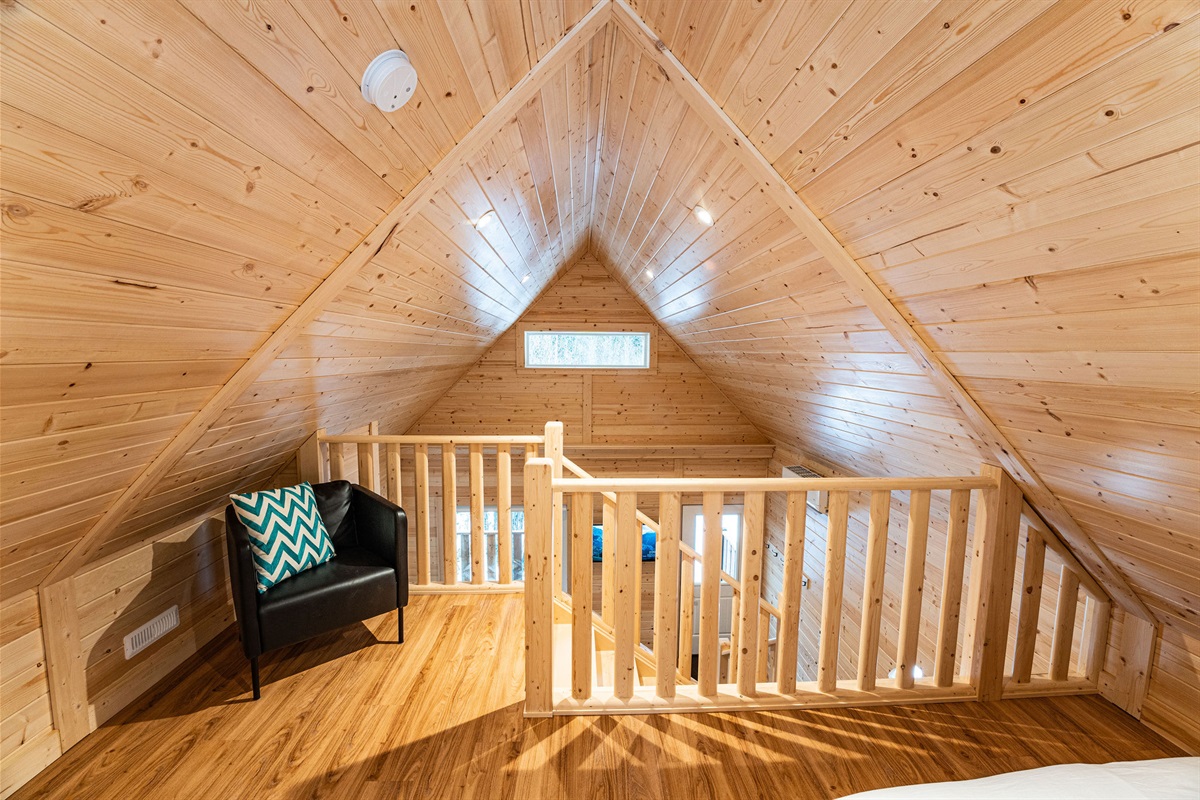 View from beds in the loft area