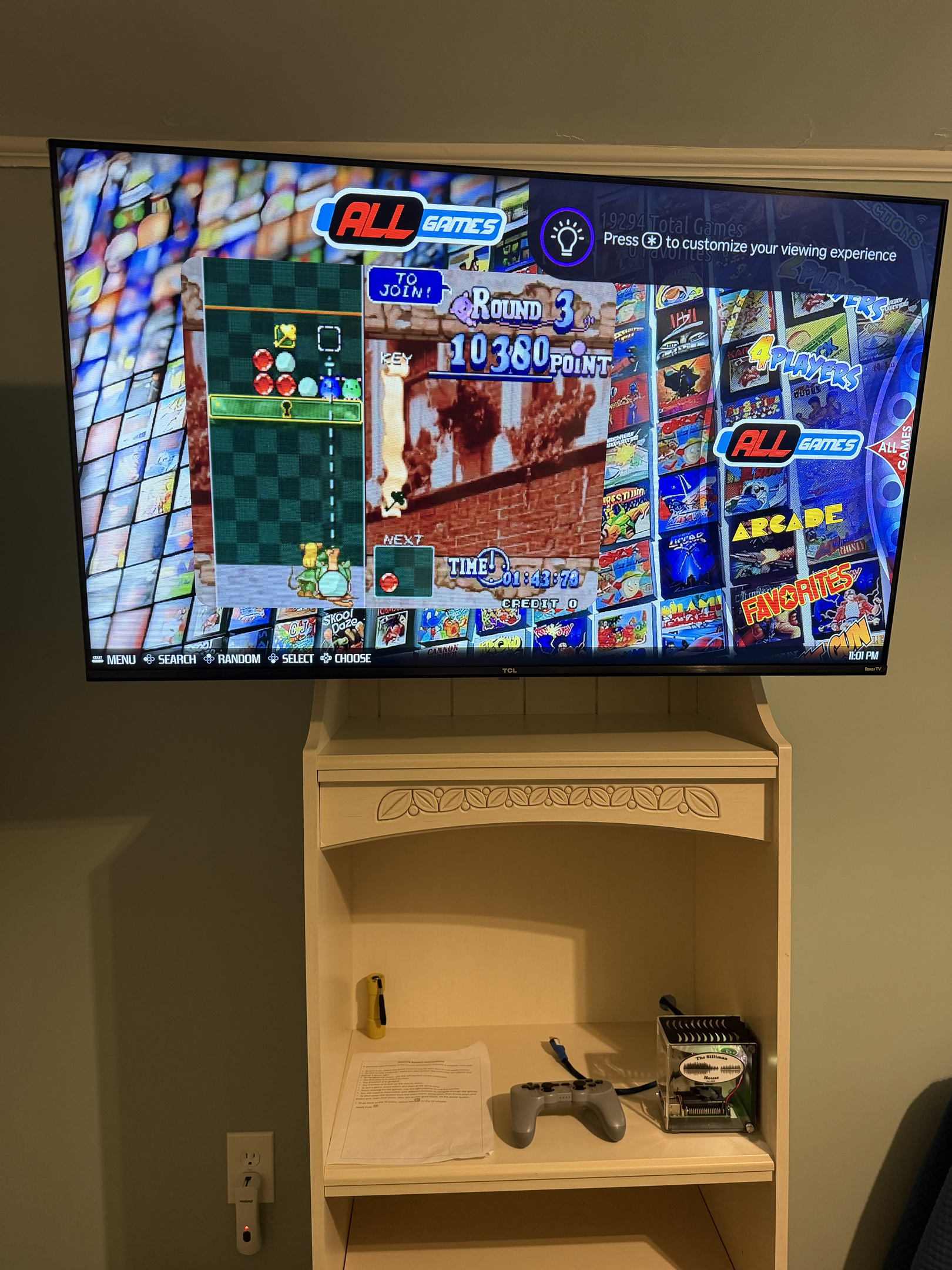 Homemade gaming unit with 1000's of games