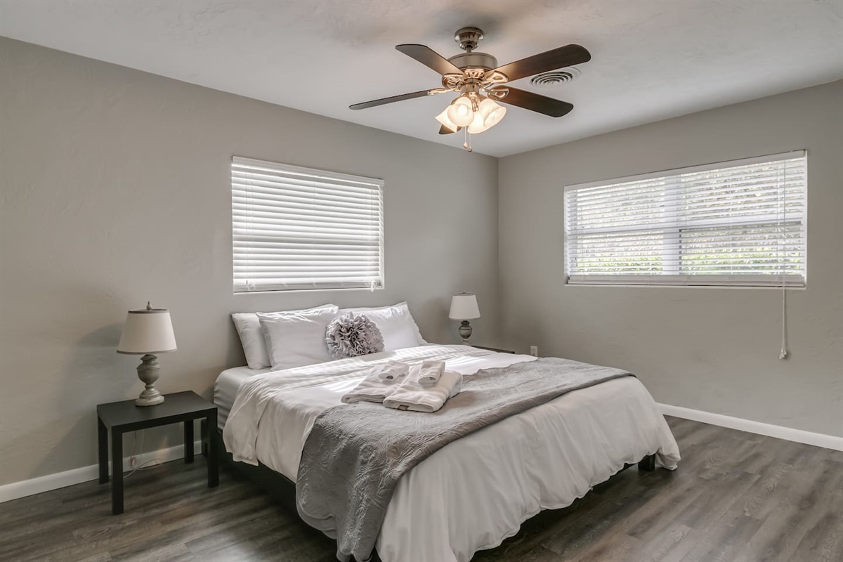 King Bedroom #2 with Attached Hall Bath
