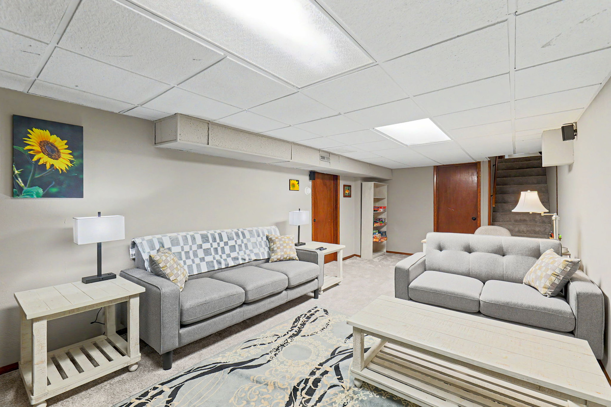 Media Room in Basement