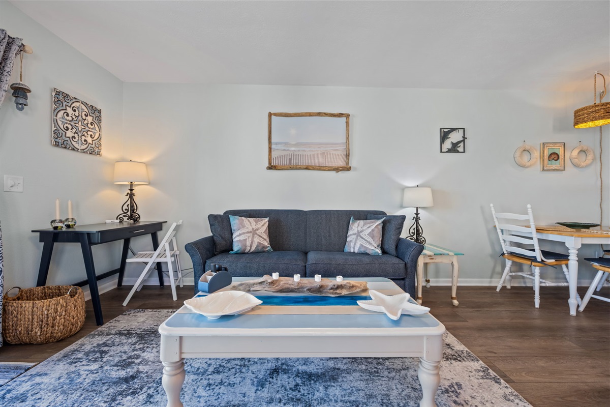 Relax, dine, and unwind all in one seamless space designed for easy coastal living