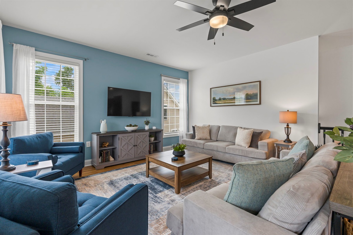Newly renovated and designed living room.