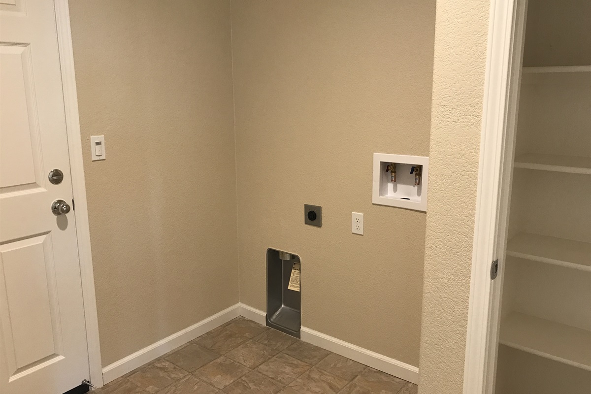 Laundry room hook-ups