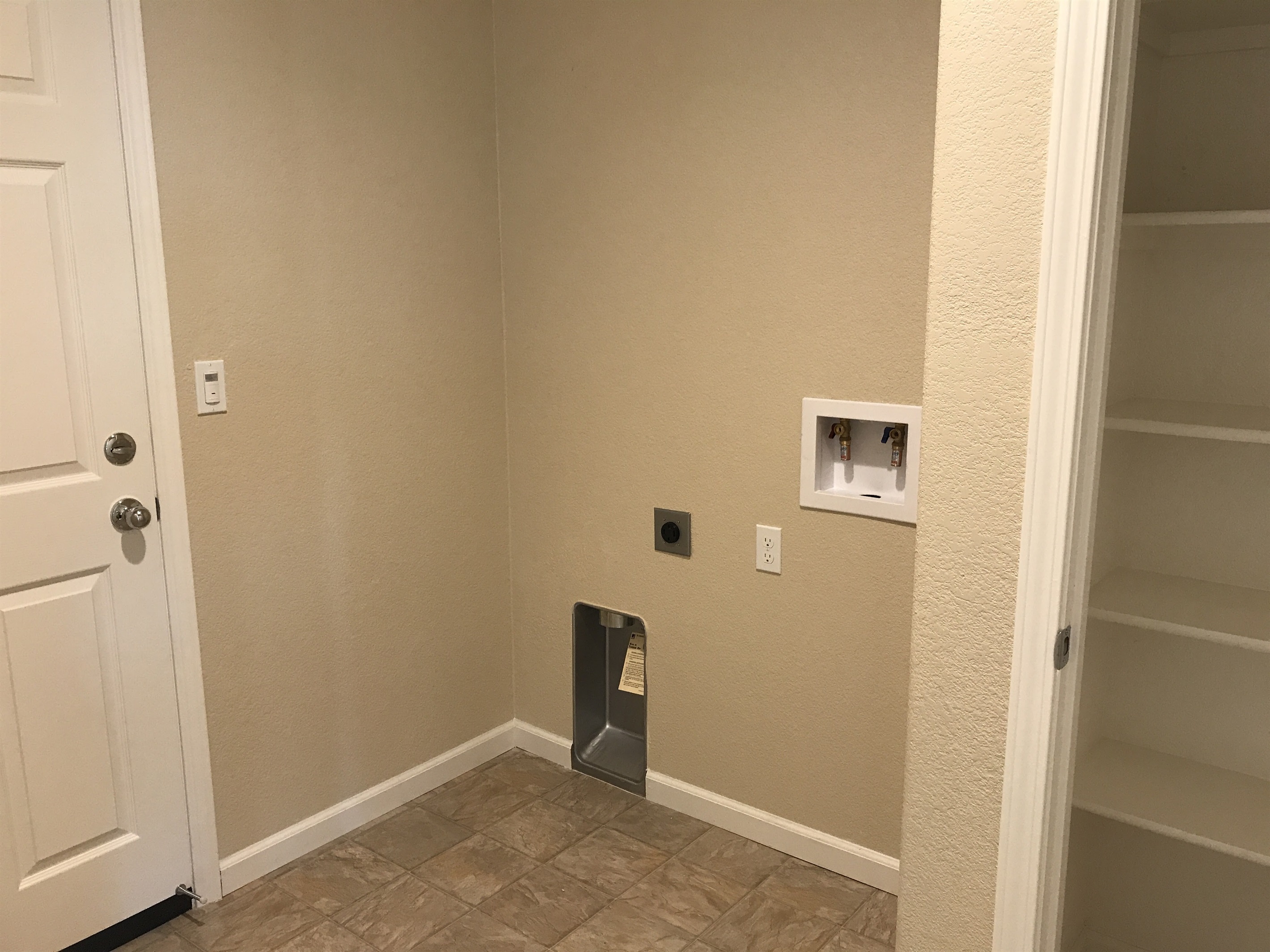 Laundry room hook-ups