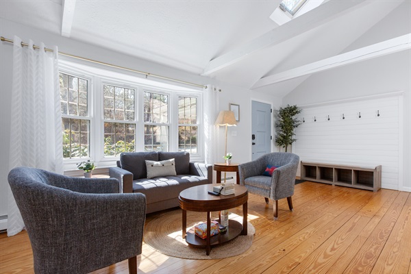 Our living room, comfy seating and a warm ambiance, this is the heart of the home.