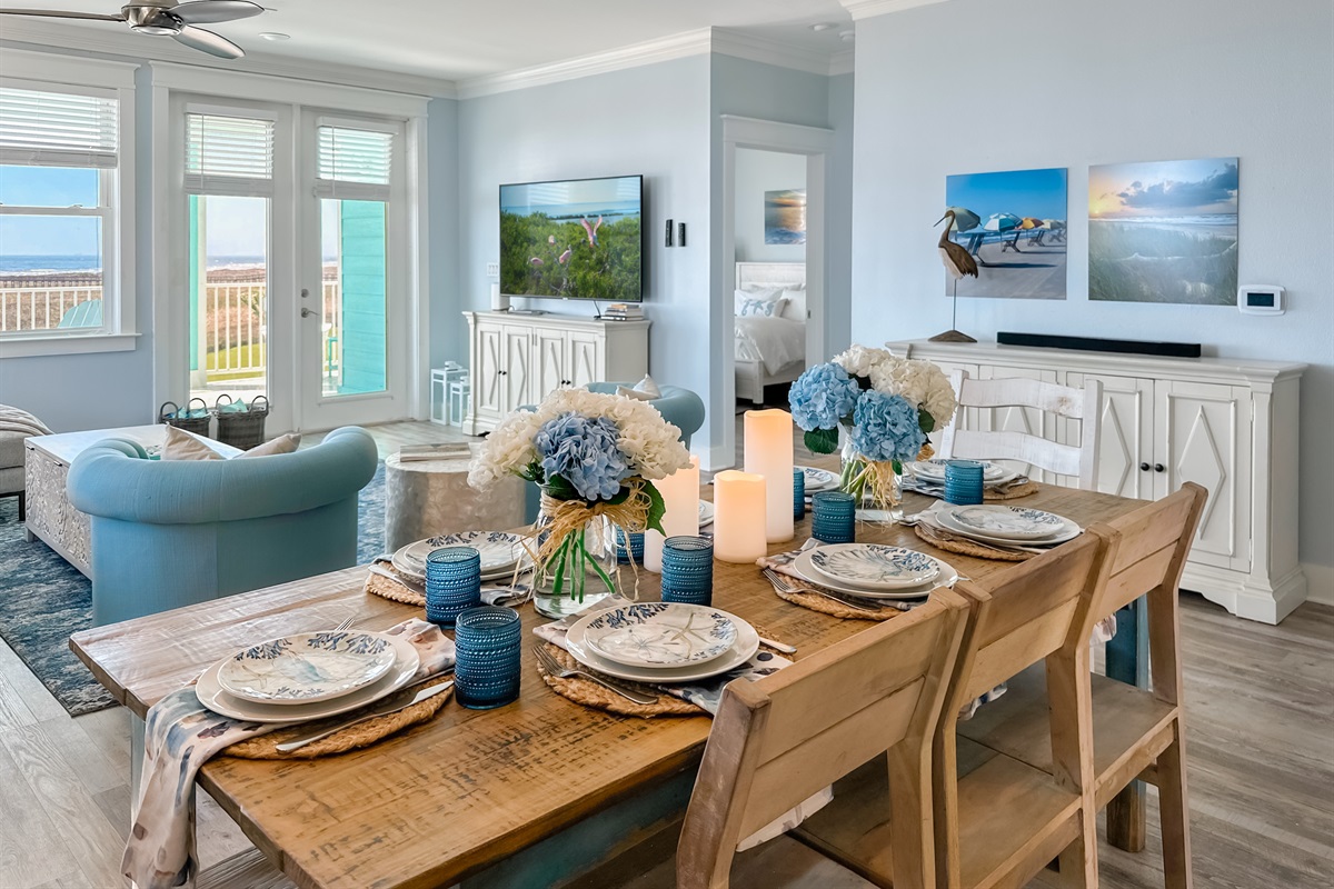 You can see the primary "Sunrise" bedroom in the background.