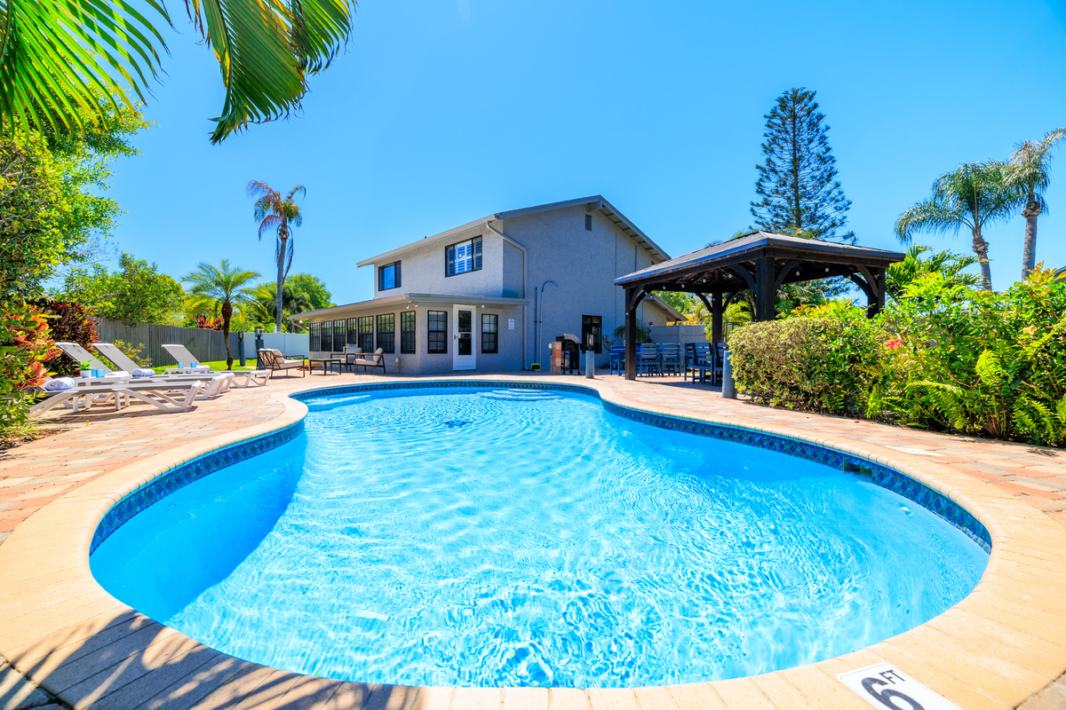 Spend the whole afternoon poolside.  There's plenty of patio space for everyone to spread out and soak up the sun.