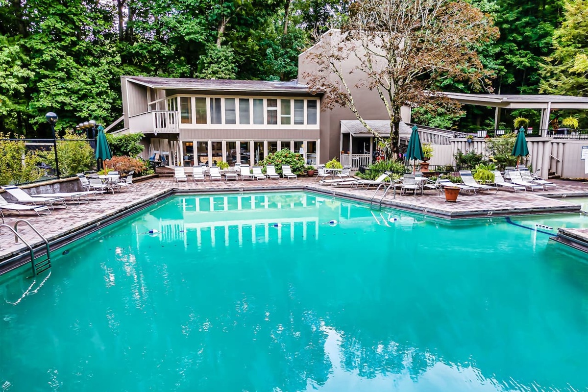 As our guests, enjoy any of Chalet Village resort's 3 outdoor swimming pools/ clubhouses during summer stays! Pools are open Memorial Day (May) through Labor Day (September).