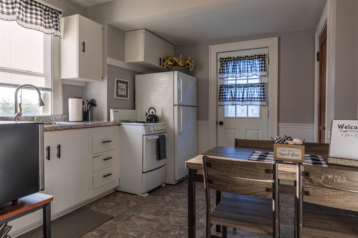 We provide everything you need to cook except the food! 