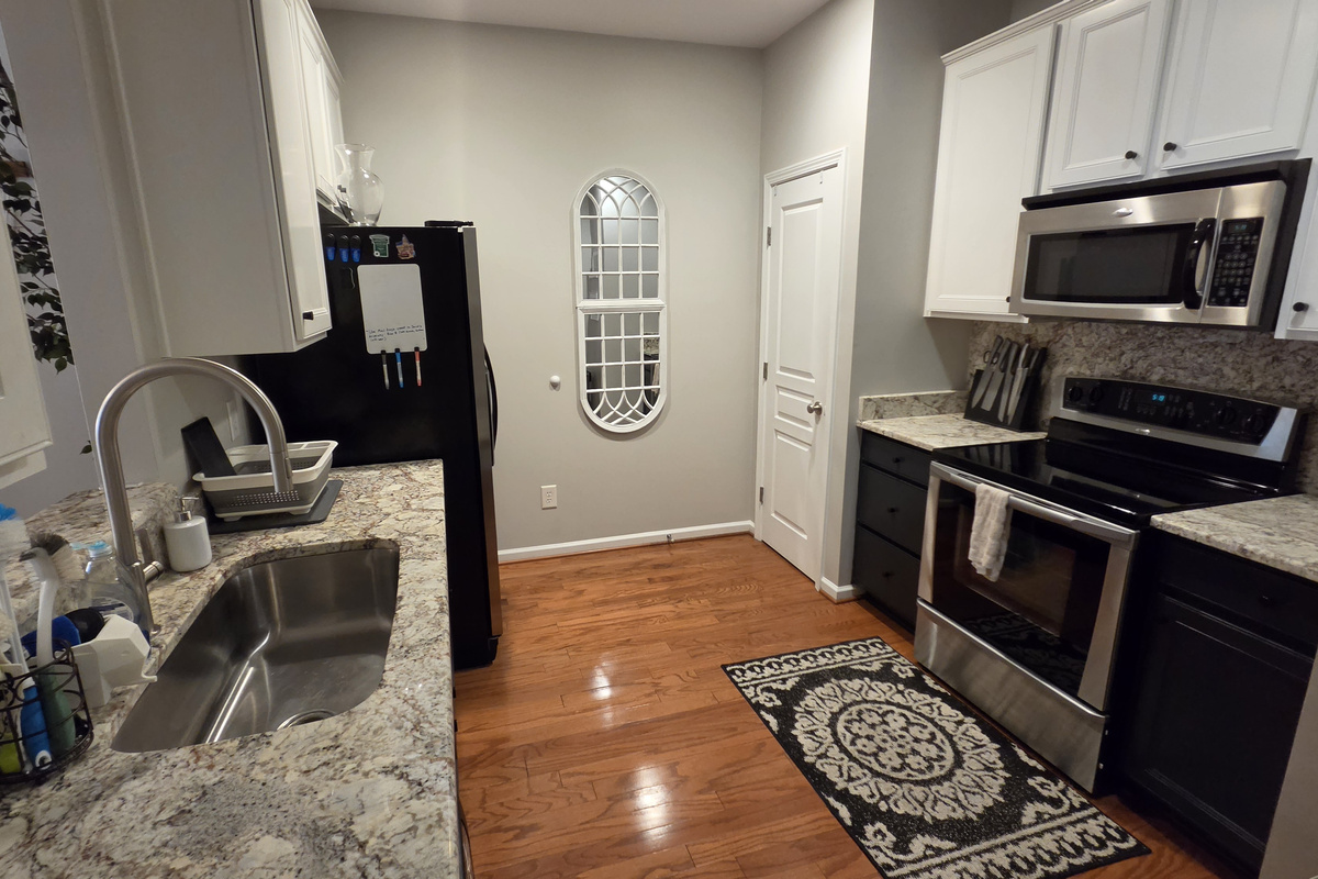 Kitchen with Stainless Steel appliances and large sink