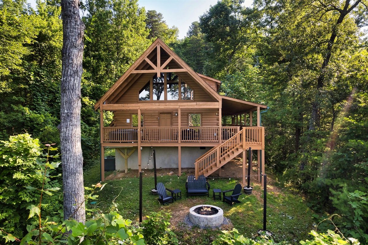 Enjoy the large private lot.