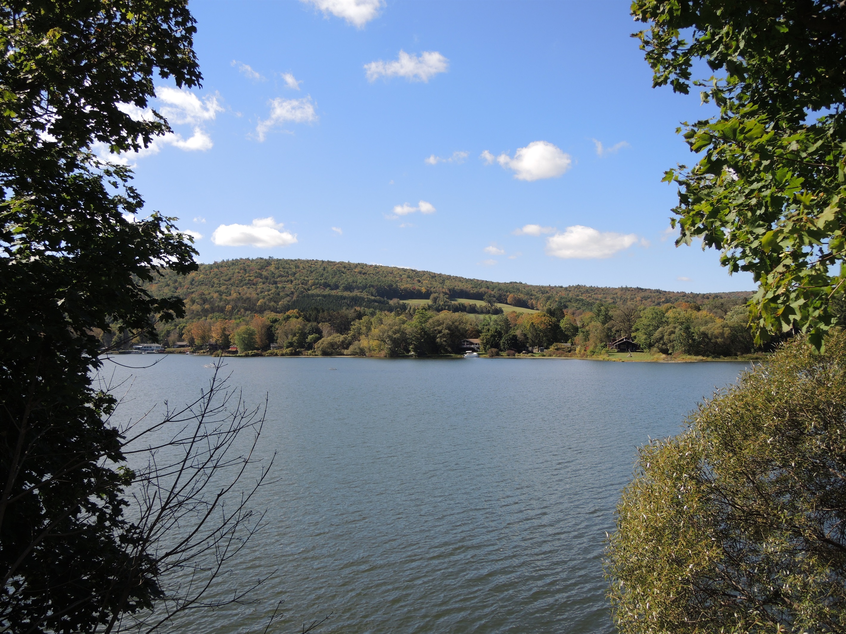 Long distance view across the lake