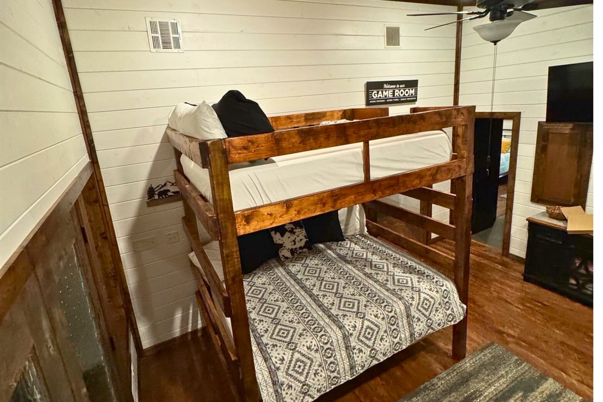 Handcrafted for comfort and fun. These sturdy, custom bunks ensure a great night's sleep after a day of adventure.