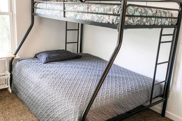 Second bedroom. Full and twin bunk 